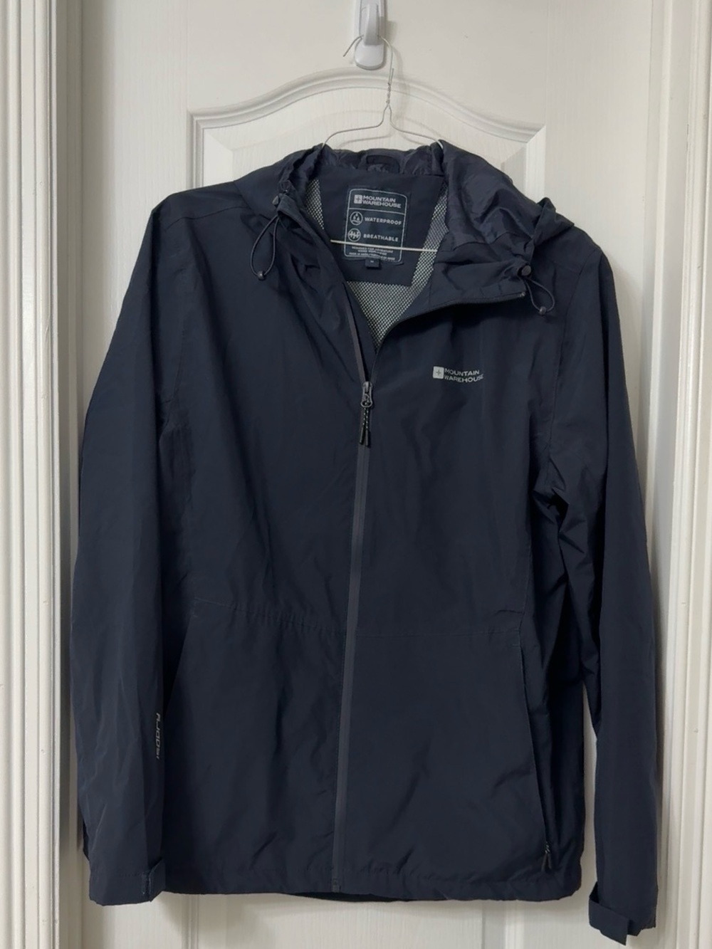 Mountain Warehouse Mens Covert Jacket Waterproof Breathable Rain Hoodie Coat M